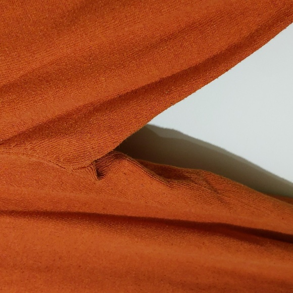 Old Navy| Tangerine Orange Long Sleeve Crew Neck Sweater Cotton Polyester Blend - Picture 3 of 12